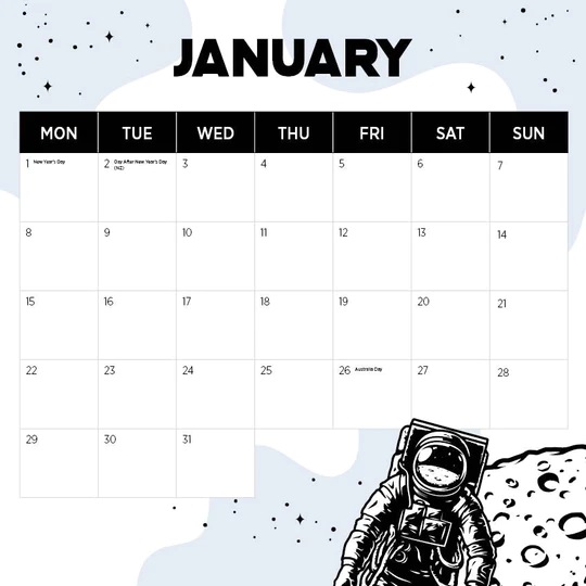 The Milky Way 2024 Calendar Ryft